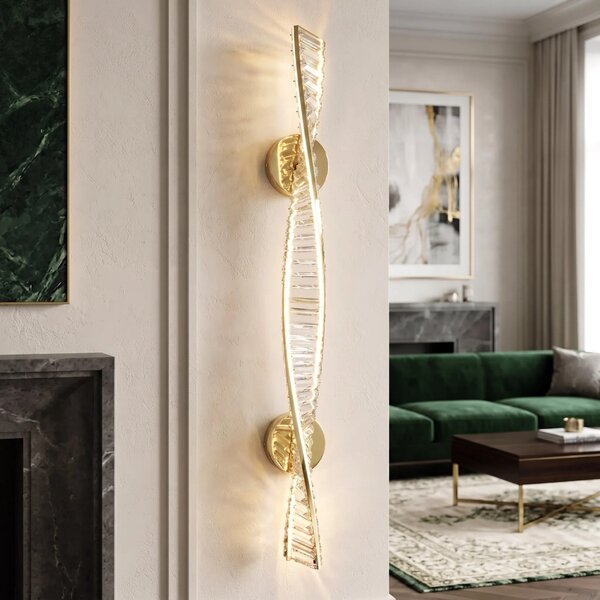 Toolight Nástěnné LED osvětlení Crystal 100 APP1952-W zlaté