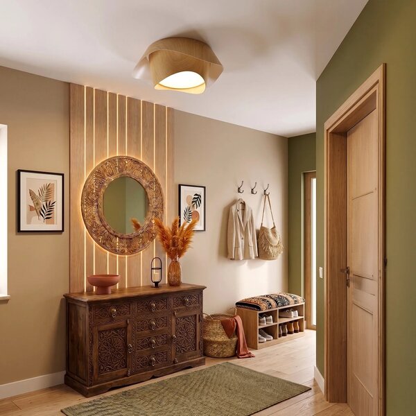 Toolight Stropní LED osvětlení Modern Wood APP1930-C 40cm dekor dřeva
