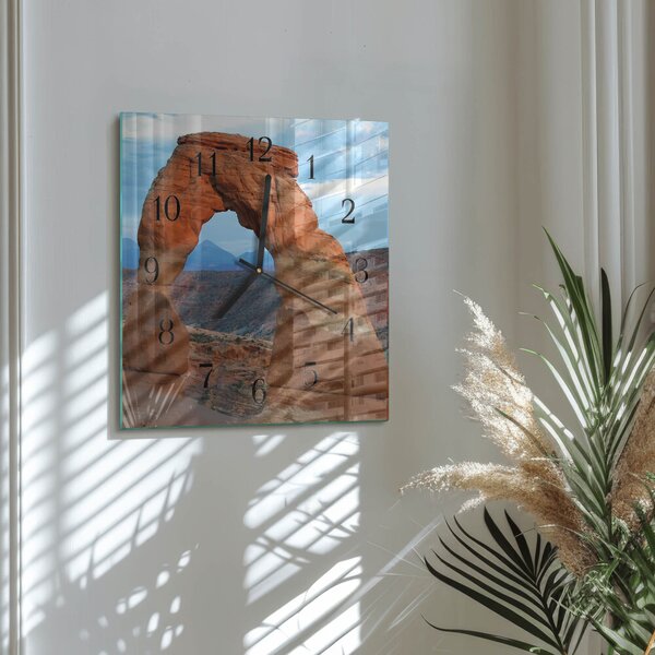 Skleněné hodiny na stěnu Velký kaňon zskc-30x30-00178803