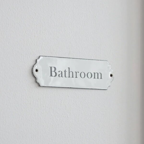 Kovový štítek Bathroom
