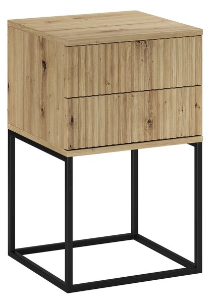 Comad Noční stolek Spello 40 se dvěma zásuvkami - dub artisan