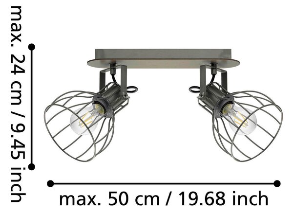 BODOVÉ SVÍTIDLO, 40 W/E27, 9/33,5 cm - Online Only svítidla, Online Only