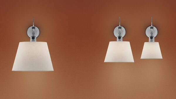 Artemide Designová nástěnná lampa Tolomeo Wall difuzor, 1xE27, ø 24cm Materiál stínidla: Pergamenový papír
