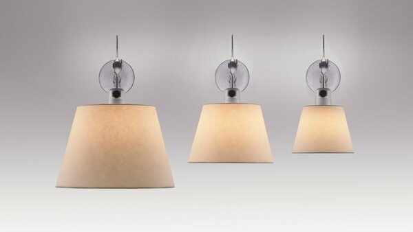 Artemide Designová nástěnná lampa Tolomeo Wall difuzor, 1xE27, ø 24cm Materiál stínidla: Pergamenový papír