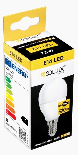 LED žárovka E14 3000k 7,5w 620lm