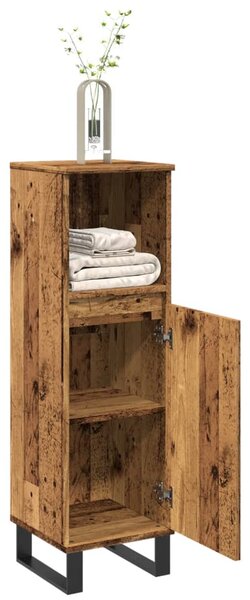 Koupelnová skříňka old wood 30 x 30 x 100 cm kompozitní dřevo