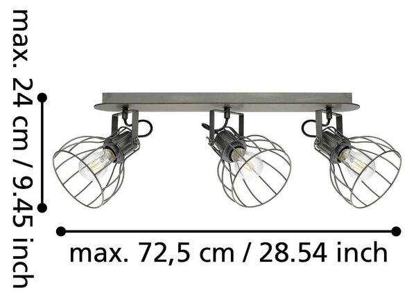 BODOVÉ SVÍTIDLO, 40 W/E27, 9/57,5 cm - Online Only svítidla, Online Only