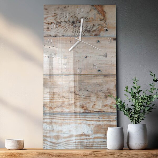 Skleněné hodiny vertikální Dřevo zsppb-30x60-00059102