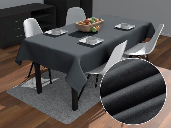 Biante Obdélníkový ubrus/imitace broušené kůže Alcantara ALC-016 Antracitově šedý 60x100 cm
