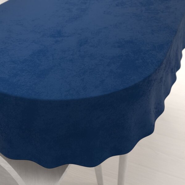 Biante Sametový oválný ubrus Velvet Premium SVP-036 Námořnická modrá 60x100 cm