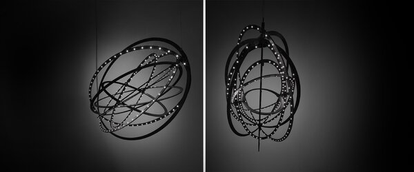 Artemide 1623020A Copernico sospensione, designové závěsné LED svítidlo, 38W LED, černá, 104x64cm