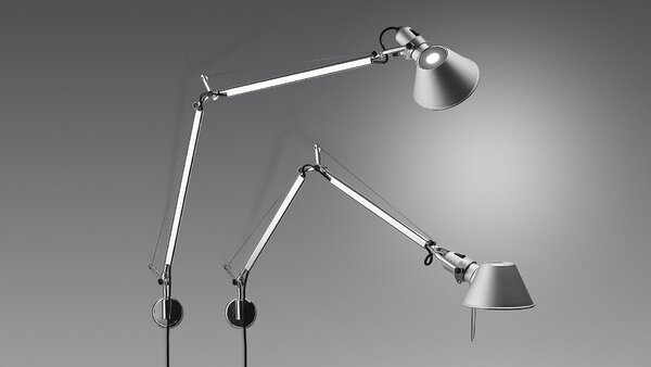 Artemide Designová nástěnná lampa Tolomeo Mini, 1xE27 Barva: Stříbrná