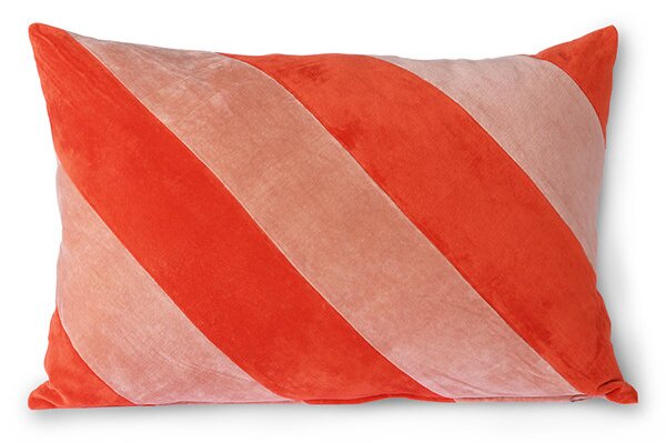Bavlněný polštář Velvet Red/Pink 40 x 60 cm