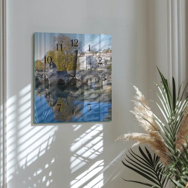 Skleněné hodiny na stěnu Most zskc-30x30-00177818