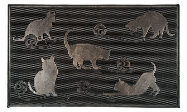BO-MA Trading Venkovní rohožka Kočky, 45 x 75 cm