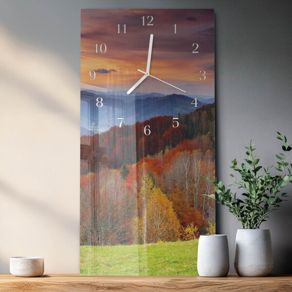 Skleněné hodiny vertikální Perspektivy zsppb-30x60-00079628