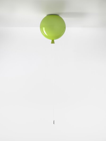 Brokis PC878 Memory, stropní svítící balonek ze zeleného skla, 1x15W, prům. 25cm