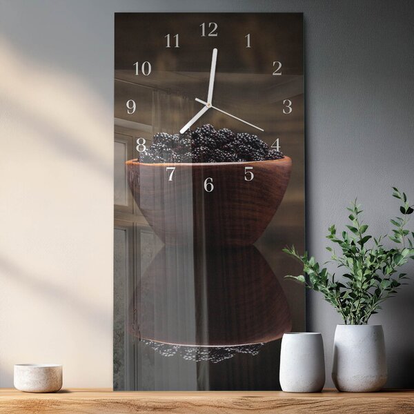 Skleněné hodiny vertikální Ostružiny zsppb-30x60-00079695