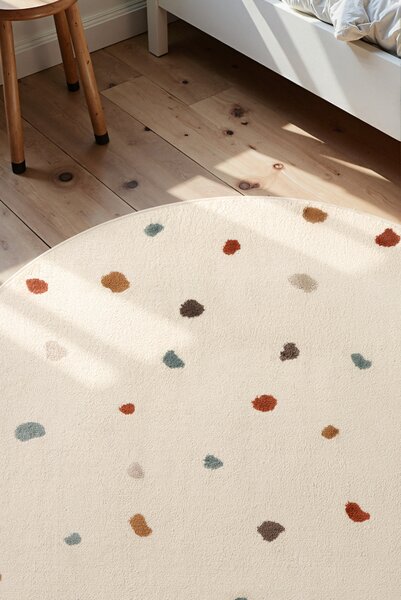Hanse Home, Dětský koberec Adventures 106210 Cream Multicolor kruh, 160x160 (průměr) kruh, bílá, dětský pokoj