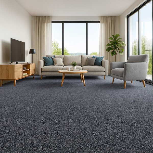 Tapibel, Metrážový koberec Supersoft 780 sv. modrý, na míru, šíře 4m, modrá, ab (mřížka), ložnice