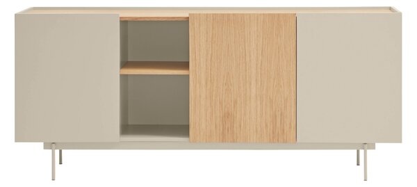 Béžová dubová komoda Teulat Otto 180 x 49 cm