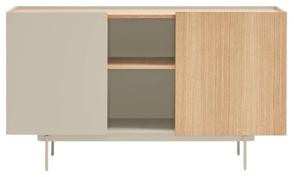 Béžová dubová komoda Teulat Otto 130 x 49 cm