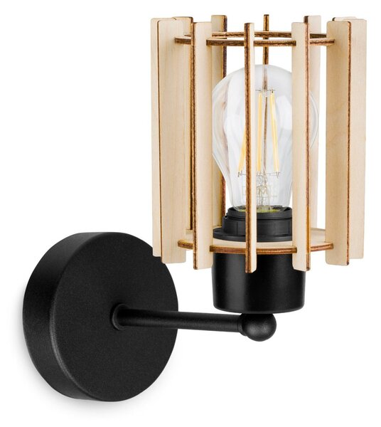 Nástěnné svítidlo Timber 7, 1x dřevěné stínítko