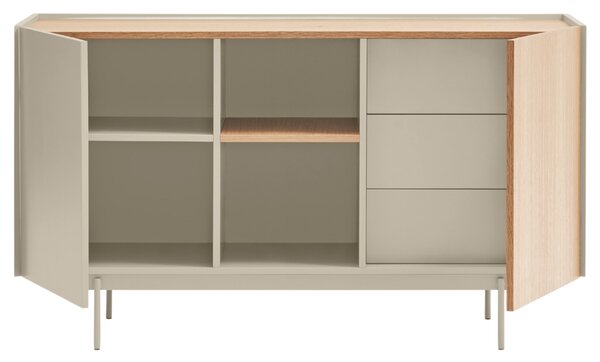 Béžová dubová komoda Teulat Otto 130 x 49 cm