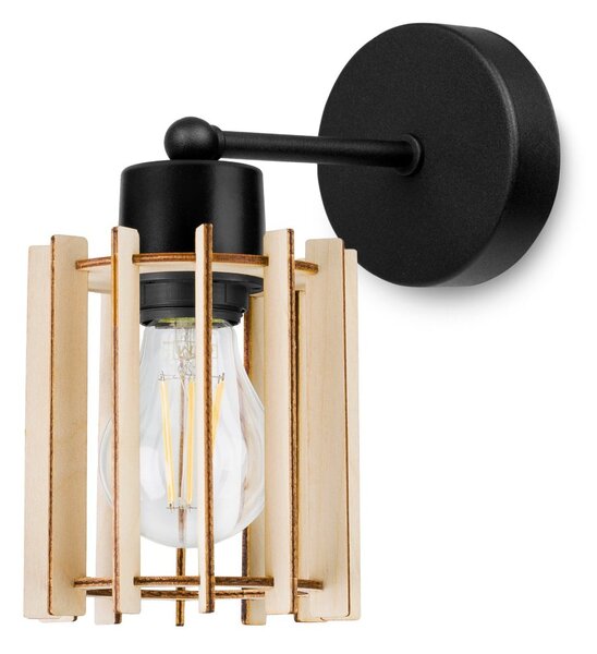 Nástěnné svítidlo Timber 7, 1x dřevěné stínítko