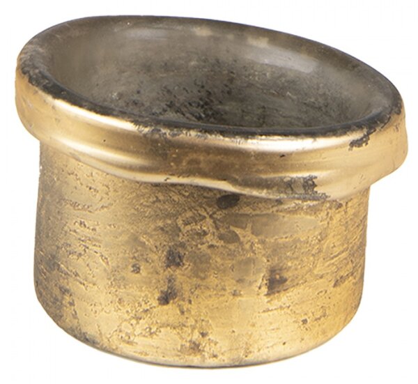 Skleněná čajová svíčka Houder Gold 8x6 cm – 8x6 cm