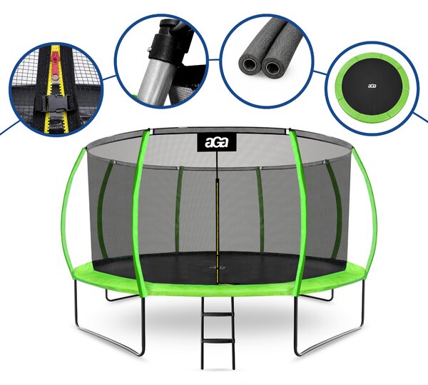 Aga Trampolína 430 cm + ochranná síť + žebřík
