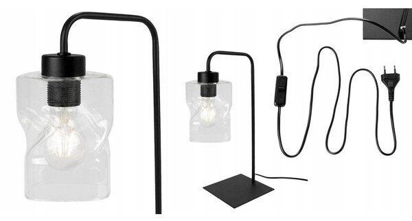 Stolní lampa Niki, 1x skleněné stínítko (výběr ze 3 barev)