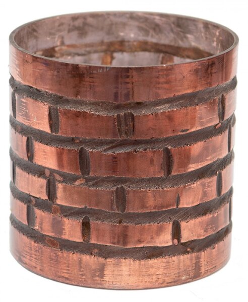 Skleněná čajová svíčka Houder Brown 13*13 cm – 13x13 cm