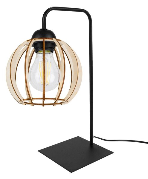 Stolní lampa Timber 8, 1x dřevěné stínítko