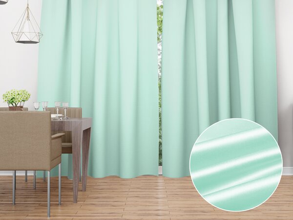 Biante Saténový závěs LUX-059 Světle mintový 140x140 cm