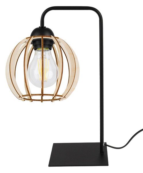 Stolní lampa Timber 8, 1x dřevěné stínítko