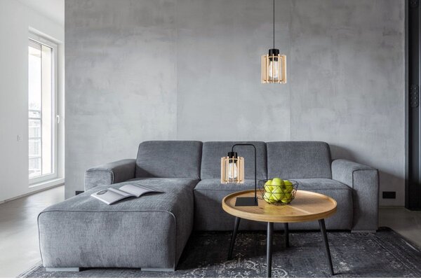 Stolní lampa Timber 7, 1x dřevěné stínítko