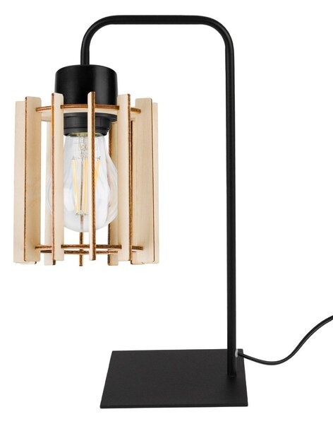 Stolní lampa Timber 7, 1x dřevěné stínítko