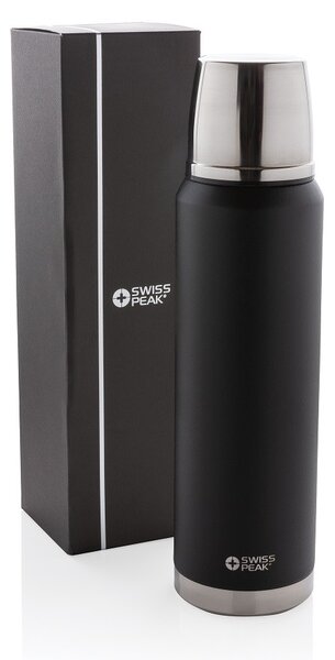 Termoska z nerezové oceli, 1l, Swiss Peak, černá