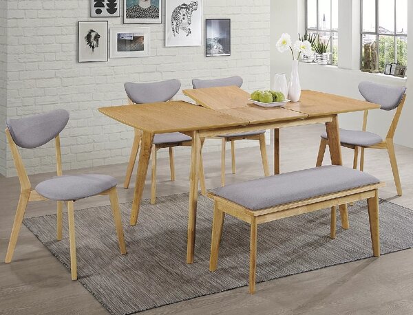 Jídelní stůl s deskou v dekoru dub BRANDO 120(160)x80, rozkládací