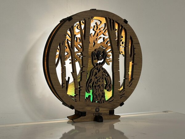 "Grut" lampa 20x22cm dub