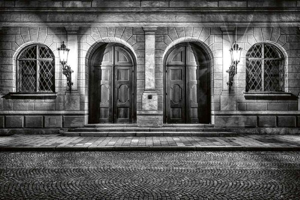 DIMEX | Vliesová fototapeta Mnichov v noci MS-5-0802 | 375 x 250 cm| bílá, černá, šedá