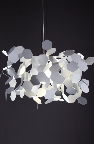 Zava Andromeda, bílé závěsné designové svítidlo, 1xE27, prům. 70cm