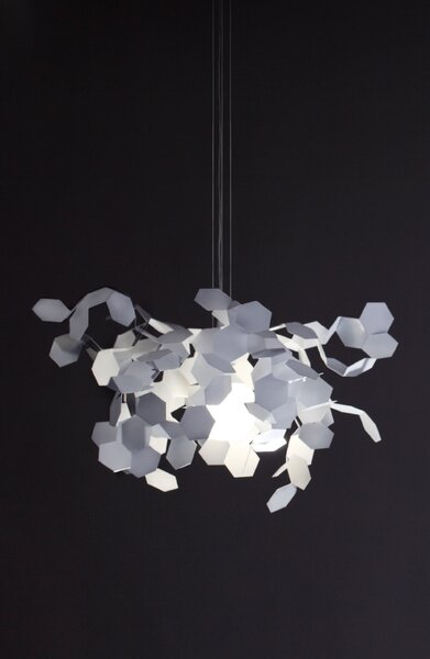 Zava Andromeda, bílé závěsné designové svítidlo, 1xE27, prům. 120cm