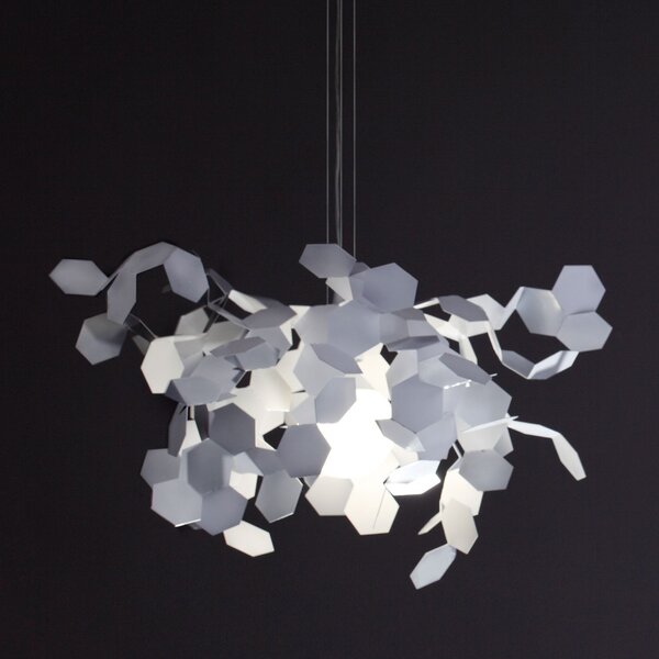Zava Andromeda, bílé závěsné designové svítidlo, 1xE27, prům. 90cm