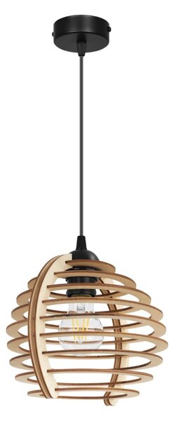 Závěsné svítidlo Timber, 1x dřevěné stínítko, n
