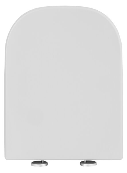 Gamma Lumino, toaletní WC sedátko 445x345mm z polypropylenu s pomalým zavíráním, bílá, GAM-LUMINO