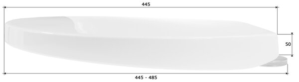 Erga Trigo, toaletní WC sedátko 445(485)x370mm z polypropylenu s pomalým zavíráním, bílá, ERG-GAM-D3