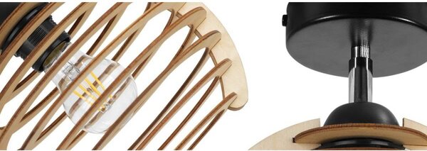 Bodové svítidlo Timber, 1x dřevěné stínítko, n