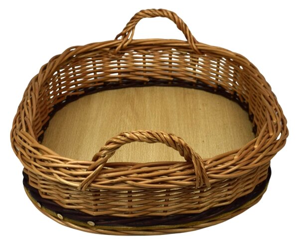 Proutěný tác oválný 40 cm